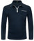 Mens Polo Shirts Casual Solid Color Long Sleeve T-Shirt Golf Tops Navy L