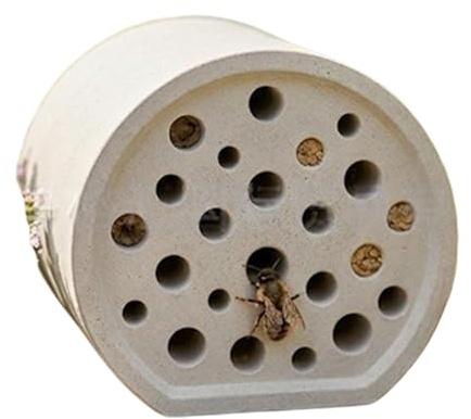Kaeltsyn Gartendekorativer Bienenschutz, wasserdichter Beton, Bienenhotel, Haus, Lebensraum, Gartendekoration für Imkerhaus, Lebensraum