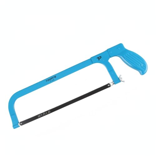 perfk Fork Saw Hacksaw Saw Cutting Guide Tool with Locking Knob and Curved Frame Steel and Construction Suitable for Home Mechanics Professional Repair Benches Bike workshops
