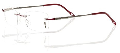 Switch it! Brille - 3146, Dunkelrot, Metall, Halbrand, 18-135