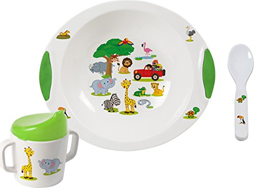 Brunner Jungle Parade 6M+ unzerbrechliches Teller-Set für Kinder