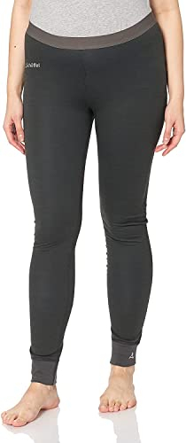 Schöffel Damen Merino Sport Pants long W, temperaturregulierende lange Unterhose, atmungsaktive Thermo Leggings in Wollqualität, anthrazit, L