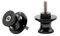 2tlg M6 X 1,5 Alu Schwingenschutz Schwingenadapter Ständer Bobbins Spool Racingadapter Ständeraufnahme 6mm für MT01 MT-01 FZ-01 MT03 MT-03 MT-125 MT09 MT-09 MT10 MT-10 (Schwarz)