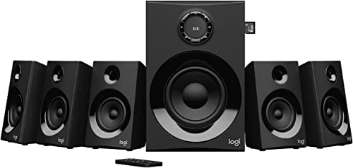 Logitech Z607 Sistema di Altoparlanti Wireless Bluetooth 5.1, Audio Surround, 160 Watt, Bassi Potenti, Ingressi audio 3,5 mm e RCA, USB, SD, Telecomando, Presa EU/IT, PC/TV/Smartphone/Tablet