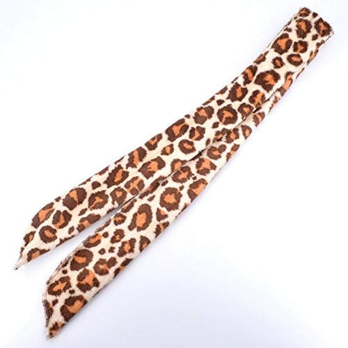 Headband with Metal Wire Fabric Leopard Print Beige Brown