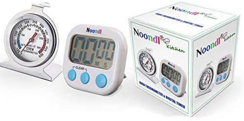 Noondl Oven Thermometer for Fan Oven with Digital Timer