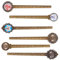 SUNNYCLUE 12 Stück 3 Stile Lineal Lesezeichen Anhänger Tablett Set Runde Lesezeichen Cabochon Fassung blanko mit klarem gewölbtem Glas Cabochon für DIY Legierung Lesezeichen Machen, Antik Bronze