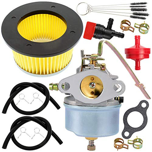 YOFMOO Carburetor Air Filter Kit Compatible for Tecumseh 631068A 631068B 631827 632208 632589 632615 H25-H50 Craftsman Edger 3.5HP Motor Lawnmower Tiller Chipper 13147 520940 056304 1135 1471 1483