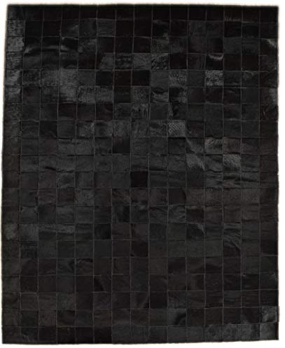 generisch KUHFELL Teppich SCHWARZ Patchwork CA. 150 x 200 cm Fell Teppich