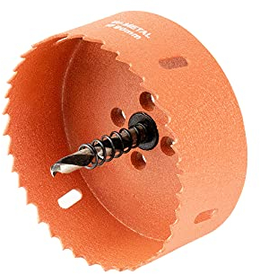 Meccion M42 Seghe a Tazza Bi-metallica, HSS Sega a Tazza per Fori Rapida con Albero e Trapano di Centraggio per Legno, Lamiera, Cartongesso, Metallo Morbido, Plastica (90mm)
