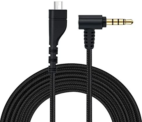 Mcbazel Arctis Remplacement du Câble du Casque Câble Audio de Rechange pour Casque de Jeu SteelSeries Arctis 7/Arctis 5/Arctis 3/Arctis Pro - Câble Audio en Nylon - 2 m (noir)