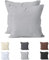 Hometex Premium Textiles 2-er Set Kissenhülle Baumwolle Jersey | Doppelpack Kissenbezüge ca. 160 g/m² | Oeko-TEX®Standard 100 Kissen-Bezug mit Reißverschluss | 40x40 cm Silber