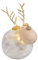 Hellum LED Dekofigur Beton-Rentier, Weihnachten, warmweiß, batteriebetrieben (3xLR44 inkl.), 12x10cm, für Innen, Winter-Dekoration, 524109