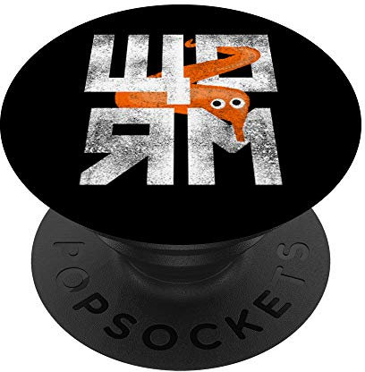 Orange Worm On A String Meme Retro Style PopSockets mit austauschbarem PopGrip