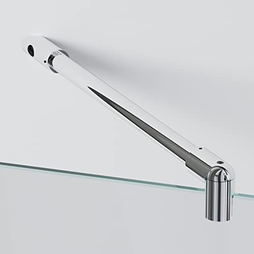 Stabilisationsstange Dusche chrom I 45 Grad Duschwand Halterung Glaswand I Duschwand Stabilisator Stange I Stabilisierungsstange Duschkabine I Haltestange (30cm)