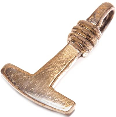 Windalf Kleiner Wikinger Schmuck-Anhänger THORILY 1.5 cm Thors-Hammer Vintage Bronze