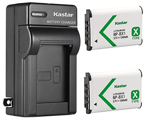 Kastar 2-Pack NP-BX1 Battery and AC Wall Charger Replacement for Sony ZV-1 Vlogging Camera, ZV-1F Vlogging Camera, Sony ZV-1 II Digital Camera, Hasselblad Stellar Special Edition Digital Camera