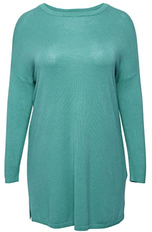 fransa Plus Size Selection - FPBLUME TU 1 - Tunic - 20611029, Größe:50/52, Farbe:Bristol Blue (174818)