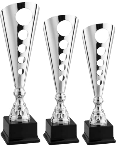Hole Gadget Tris di Premiazioni Personalizzate Coppe e Trofei Sportivi con Targhetta Inclusa Premio per Tutti Gli Sport e Riconoscimento o Fantacalcio ed Eventi Sportivi (6.031-T)