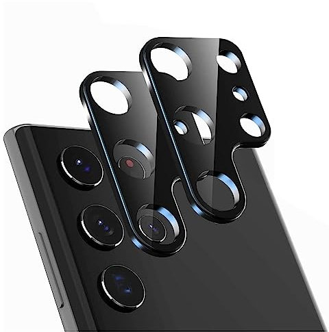 EKAM Lens Protector for Samsung Galaxy S23 Ultra 6.8-Inch, [2 Pack] 360°Protection Camera Lens Protector, Ultra HD Clear 9H Tempered Glass Protective Film, Scratch Resistant