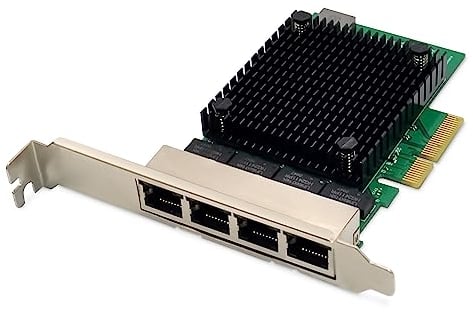DIGITUS Carte réseau serveur 2.5 Gigabit Ethernet - 4 ports RJ45 - NIC - RTL8125B - 10/100/1000/2500 Mbps
