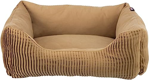TRIXIE Cama Marley, Cuadrado, 80 x 60 cm, Ocre