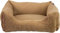 TRIXIE Hundebett Marley 80 x 60 cm in Ocker – eckiger Hundekorb für mittelgroße Hunde - gemütliches Hundekörbchen mit hochwertigem Canvas Baumwollbezug - weich & waschbar - 37694