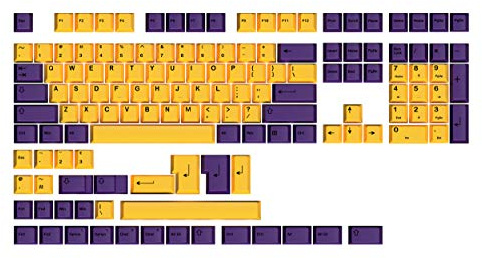 HK GAMING Touches personnalisées | Jeu de touches PBT par sublimation pour clavier mécanique | 139 touches | Profil Cherry | Disposition américaine ANSI | Compatible avec Cherry MX, Gateron, Kailh