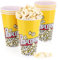 com-four® 8X Cubo para Palomitas de maíz - Tazón para Palomitas de maíz - Vaso para Bebidas para Palomitas de maíz - Vaso pequeño para Palomitas de maíz para una Noche de Cine