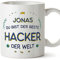 Mugffins Tassen Personalisierten für HACKER Mann - Auf Deutsch - Beste der Welt - 11 oz / 330 ml - Individuell Anpassbar Geschenk Mitarbeiter