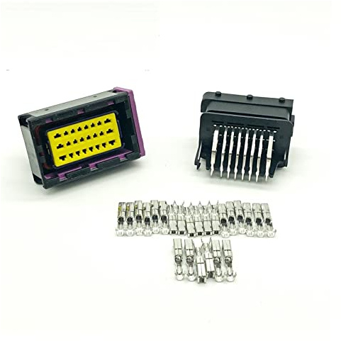 Hengliang Store FCI ECU-Stecker, 24-polig, 24-polig, männlich und weiblich, Automobilgehäuse, abgedichtete Stecker, Steckdose 211PC249S8005