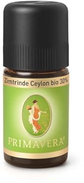 PRIMAVERA Ätherisches Öl Zimtrinde Ceylon bio 30% 5 ml - Aromaöl, Duftöl, Aromatherapie – süß, herb, würzig – erwärmend, anregend, inspirierend – vegan