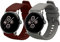 kwmobile 2X Sportarmband kompatibel mit Google Pixel Watch 3 41mm / Pixel Watch 2 / Pixel Watch 1 Armband - Fitnesstracker Band Set aus TPU Silikon