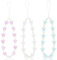 Mabor 3 Pcs Beaded Phone Charm, Phone Decoration Charm Beaded Strap Phone Lanyard Wrist Cute Phone Chain Aesthetic Phone Butterflies Strap Keychain Charm for Women Girl Gifts