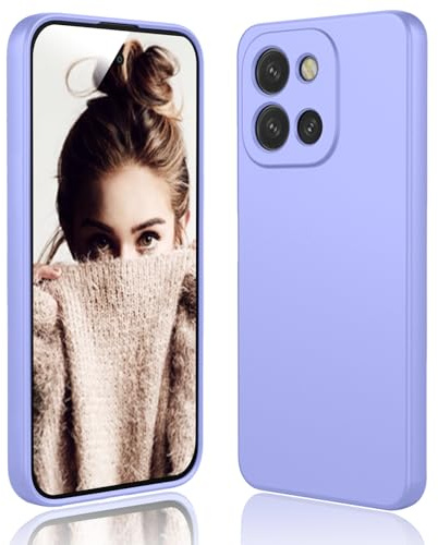 DESSEN Hülle für Vivo Y36 4G Handyhülle - Flüssige Silikon Schutzhülle Stoßfest Kameraschutz Case Dünn Weiche TPU Bumper Cover mit Kratzfestem Mikrofaserfutter, Lila