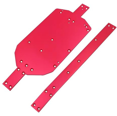 tuwiwol 2 stücke Aluminium Legierung Chassis Für 1/14 14210 14209 On Road Fahrzeuge Zuverlässige RC Auto Zubehör Ersatzteile RC Upgrade Teil, Rot