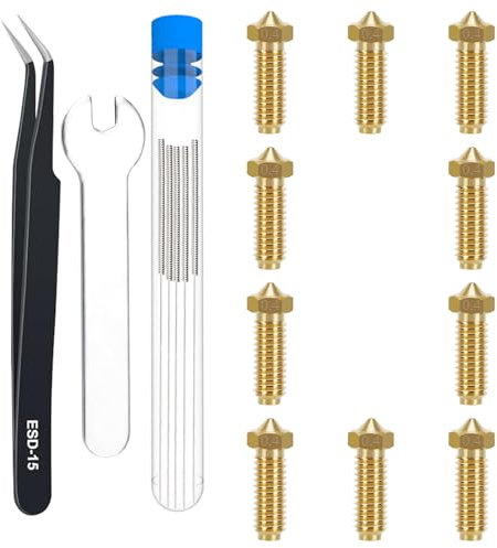 HIKUDIY 10PCS 0.4mm Messing Vulkandüsen für Anycubic Kobra 2/2 Neo/2 Pro/2 Plus/2 Max 3D Drucker
