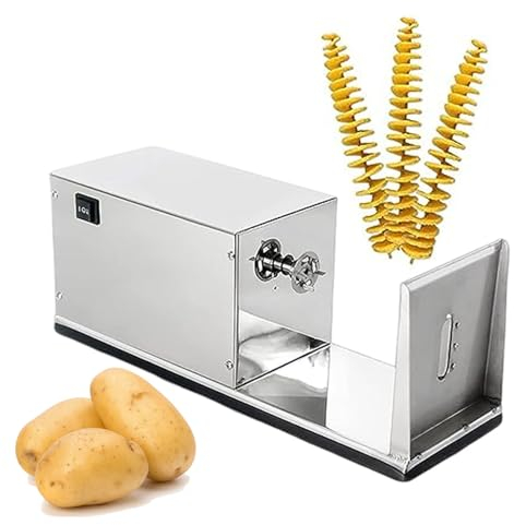 Potato Tower Machine, Tornado Potatoes Slicer, Stainless Steel Material, Spiral Potato Cutter for Fruit, Potatoes, Tornado Chips, Cucumber, Carrots