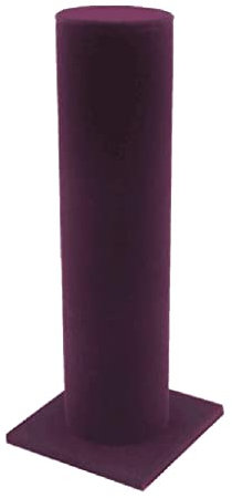 Luzhengyang Vertikaler Samt-Armband-Präsentationsständer | T-Stange Organizer für Haarbänder | Turm-Schmuckständer für Uhren, Armreifen, Armbänder – Lila