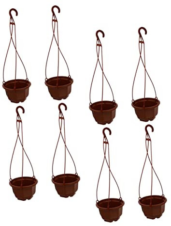 CAXUSD 8sätze Kunststoff-hängepflanzen-töpfen Mit Haken Für Drinnen Und Draußen Für Blumen Und Sukkulenten Vielseitige Aufhängemöglichkeiten Für Garten Balkon Und Patio