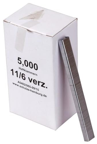 6 mm Heftklammern 11/6, Metall verzinkt, Geräte-Typ Heftpistole Rapid 11, 5000 Stück