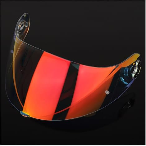 Generisch Helmschilde, X-lite X-803 X-803RS UCX802 UV-Windschutzscheibe Motorradhelmvisier C-as-co Motorradzubehör X-803 RS(Clear Revo Red)