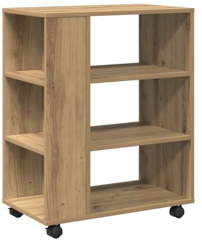 vidaXL Rollcontainer Artisan-Eiche 60x35x75 cm Holzwerkstoff