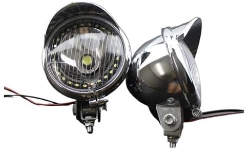 ZhanNuoBHd Faro Led Moto Coppia Fari Anteriori Fendinebbia A LED Per Moto Anteriori Cromati 12V Faretti Moto Led