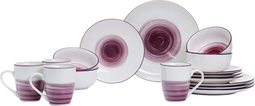 Kombiservice Luna, 16-teilig, Bordeaux
