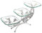 Cabilock 1 Frutero De Cristal Bandeja De Comida Decoración Bandeja De Joyería Soporte Para Tartas Bandeja De Servidor Contenedores De Dulces Mesa De Té Platos De Frutas Bandeja