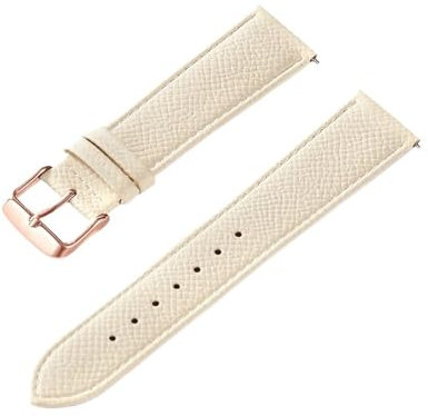 BEUAOCK Palm bedrucktes Lederband Rindsleder Uhrenarmband handgemachte blau gelb braun braun Herren Damenuhr Armband(Milkshak Rose,15mm)