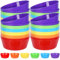 LATERN Lot de 48 bols en plastique réutilisables, 300 ml, bols incassables, pour enfants, micro-ondes et lave-vaisselle, pour céréales, soupe, collation, salade de fruits (6 couleurs)