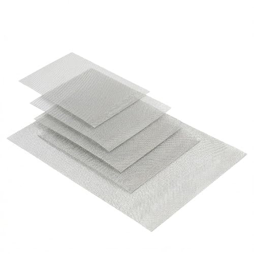 DOITOOL 5 Pcs Bumper Repair Kit Mesh - 15x5cm Pre-Cut Stainless Steel | Car Body Welding Screen for Plastic Hole Fixing, Crack Reinforcement and Scratch Restoration, Flexible Wire Filler Backing