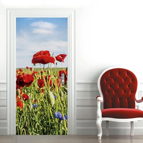 Adesivo Per Porte 3D Murale In Vinile Fiori Delle Piante 90 X 210 Cm Impermeabile Autoadesivo Camera Dei Bambini Camere Da Letto Toilette Vinile Decorazione Domestica Decal Deco Art Dec-7509553181159